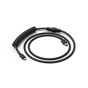 Glorious Phantom Black savīts kabelis, USB-C uz USB-A, 1,37 m — melns