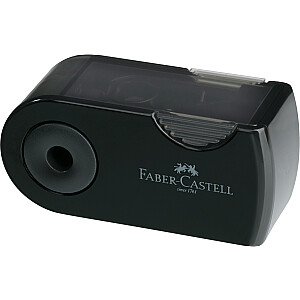 *Точилка для карандашей Faber-Castell Sleeve Mini с контейнером, диаметр 1, черная