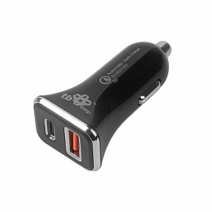 Universāls auto lādētājs USB A+C QC