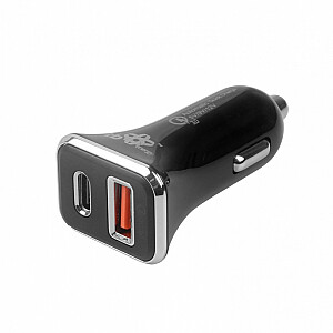 Универсальное автомобильное зарядное устройство USB A+C QC