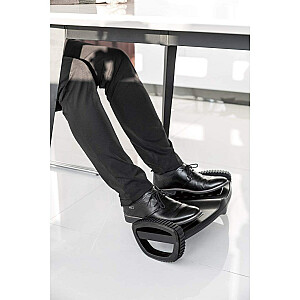 Manhetenas kāju balsts/šūpotājs, uzlabots komforts un produktivitāte zem rakstāmgalda, divas šūpošanas kustības, 277 x 502 mm, teksturēta virsma, melns, mūža garantija