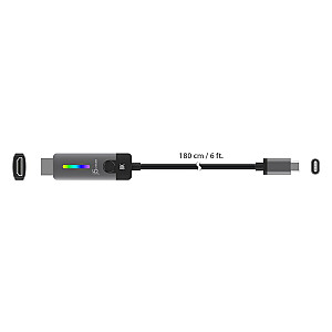 Адаптер j5create Кабель USB-C — HDMI 2.1 8K (USB-C m — 8K HDMI m 1,8 м; цвет: серебристо-черный) JCC157-N