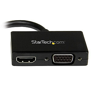 StarTech.com ceļojumu A/V adapteris: Mini DisplayPort uz HDMI vai VGA 2-in-1 pārveidotājs
