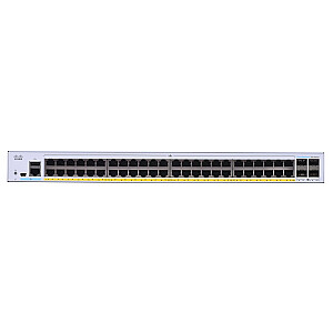 Cisco CBS350-48P-4X-EU tīkla slēdzis pārvaldīts Gigabit Ethernet L2/L3 (10/100/1000), sudraba