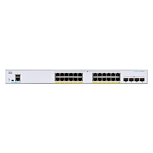 Cisco CBS350-24FP-4X-EU tīkla slēdzis pārvaldīts Gigabit Ethernet L2/L3 (10/100/1000), sudraba