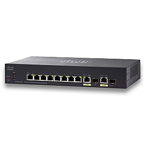 Cisco Small Business SF352-08P Pārvaldīts Fast Ethernet L2/L3 (10/100) ar Power over Ethernet (PoE), 1U, melns