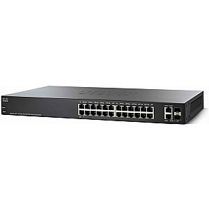 Cisco Small Business SF220-24P pārvaldīts L2 Fast Ethernet (10/100) ar Power over Ethernet (PoE), melns