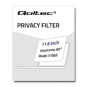 Фильтры конфиденциальности дисплея Qoltec 51065 29,5 см (11,6 дюйма)