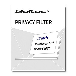 Qoltec 51066 30,5 cm (12 collas) displeja konfidencialitātes filtri