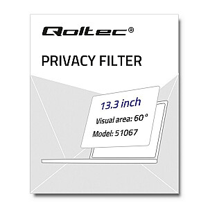 Qoltec 51067 33,8 cm (13,3 collas) displeja konfidencialitātes filtri
