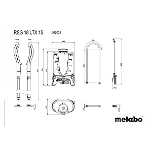 Akumulatoru mugursomas smidzinātājs Metabo RSG 18 LTX 15 (602038850)