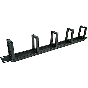Alantec PK048 Кабельный органайзер 1U 19" с матовой втулкой, 5 пластиковых держателей