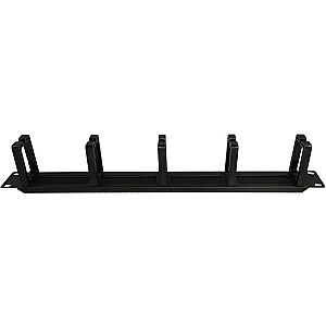 Alantec PK048 Кабельный органайзер 1U 19" с матовой втулкой, 5 пластиковых держателей