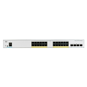 Сетевой коммутатор Cisco Catalyst 1000-24P-4G-L, 24 порта Gigabit Ethernet (GbE) PoE+, бюджет PoE 195 Вт, четыре порта Uplink 1 G SFP, безвентиляторная работа, расширенная ограниченная пожизненная гарантия (C1000-24P-4G-L)