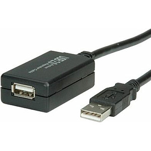 USB vērtība USB-A kabelis — 12 m, melns (12.99.1110)