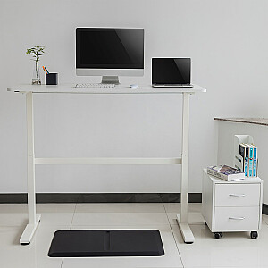 Ergo Office rakstāmgalds ar manuālu augstuma regulēšanu, maks. 40 kg, maks. augstums 117 cm, ar galda virsmu darbam stāvus un sēdus, ER-401 W