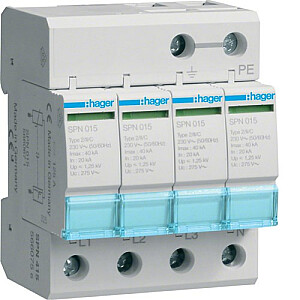 Автоматический выключатель Hager SPN415, тип C 4 4 модуля(ов)