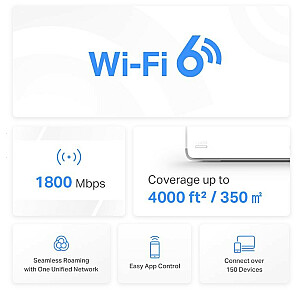 Wi-Fi sistēma - Halo H70X AX1800, 2 gab.