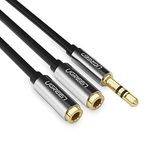 Ugrenn AV123 headphone cable 3.5 mm minijack (male) - 2x 3.5 mm minijack (female) - black