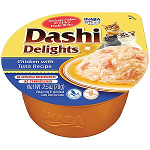 INABA Dashi Delights Vistas un tunča buljons - Kaķu kārums - 70g