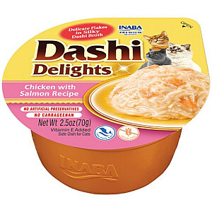 INBA Dashi Delights Vistas gaļa ar lasi buljonā - cienasts kaķiem - 70g