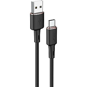 USB kabelis Acefast USB-A uz USB-C, 1,2 m, melns (6974316280767)