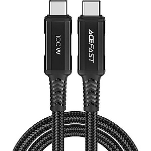 USB kabelis Acefast USB-C uz USB-C, 2 m, melns (6974316280996)