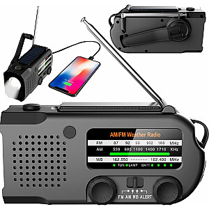Радио Mozos ER-01 радио FM/AM солнечная + динамо-машина