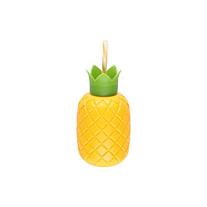 Glāze ar salmiņu un vāku pineapple 720ml 636030