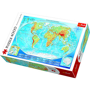Карта мира-головоломки, 4000 шт