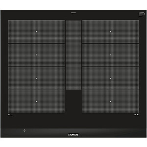 Варочная панель Siemens EX675LYC1E Черный, Нержавеющая сталь Индукционная варочная панель со встроенной зоной 4 зоны