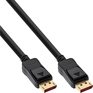 DisplayPort InLine 8K (UHD-2) kabelis, melns - 5 m