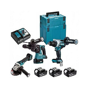 MAKITA. ZES. COMBO 18V DLX3157TJ (DDF486+DGA506+DHR243) 3x5.0Ah 2x MAKPAC