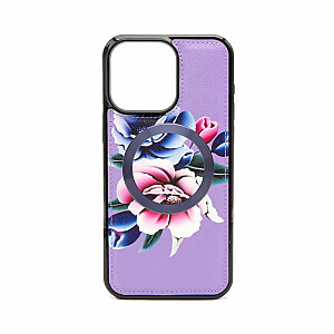 Кошелек и тонкий чехол Evelatus для Apple iPhone 15 Pro, фиолетовый