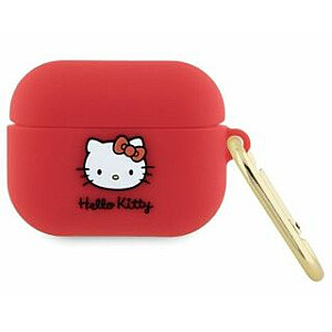 Hello Kitty Apple Airpods Pro cover Silicone 3D Kitty Head Red