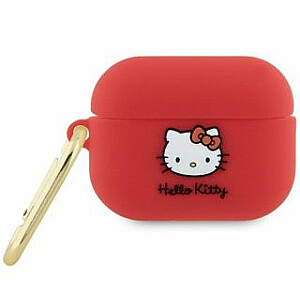 Hello Kitty Apple Airpods Pro 2 cover Silicone 3D Kitty Head Red