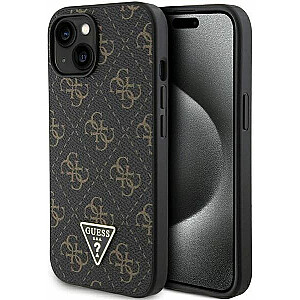 Guess Apple iPhone 15 4G Triangle Metal Logo Black