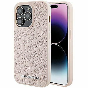 Karl Lagerfeld Apple iPhone 15 Quilted K Pattern Case Pink
