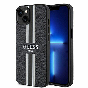 Guess Apple iPhone 15 Case Cover 4G Printed Stripes Black