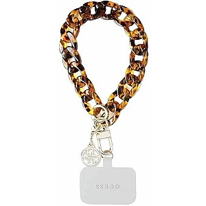 Guess Removable Large Chain Acrylic Handsrtap Brown