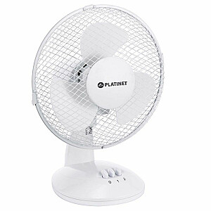 Platinet PTF9W Compact&Powefull 24W Desk Air Fan 23cm Blades with 3 Speed levels White