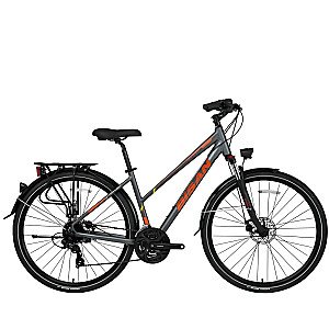 Tūrisma velosipēds Bisan 28 TRX8300 City Lady (PR10010432) pelēks/oranžs (Rata izmērs: 28 Rāmja izmērs: M)