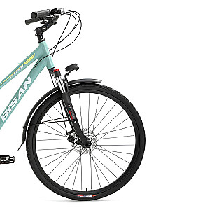 Велосипед туристический Bisan 28 TRX8300 City Lady (PR10010473) зеленый/желтый (Размер колес: 28 Размер рамы: M)