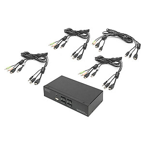 KVM slēdzis, 4 HDMI porti, 4K, 30 Hz