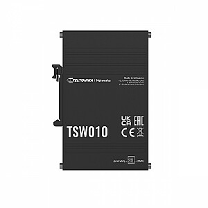 Rūpnieciskais slēdzis TSW010, 5 porti RJ45, 10/100 Mbps