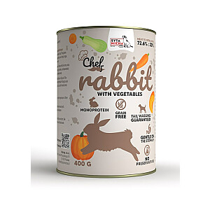 SYTA MICHA Chef Rabbit ar dārzeņiem - Mitrā suņu barība - 400 g