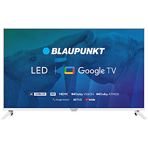 TV 43" Blaupunkt 43UBG6010S 4K Ultra HD LED, GoogleTV, Dolby Atmos, WiFi 2,4-5 GHz, BT, balts