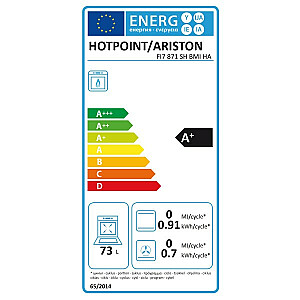 Hotpoint FI7 871 SH BMI HA 73 л 3650 Вт A+ Черный