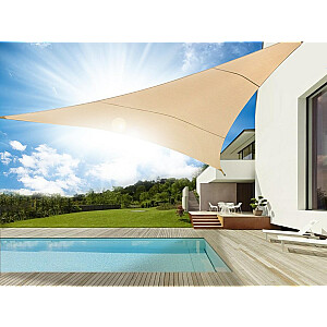 Garden Sail UV Shader Poliestera 4 m trīsstūris GreenBlue GB501 krēmkrāsas hidrofobiskā virsma
