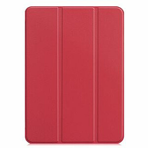 iLike Galaxy Tab A9 Plus X210 тройной чехол-подставка из эко-кожи кораллово-розовый